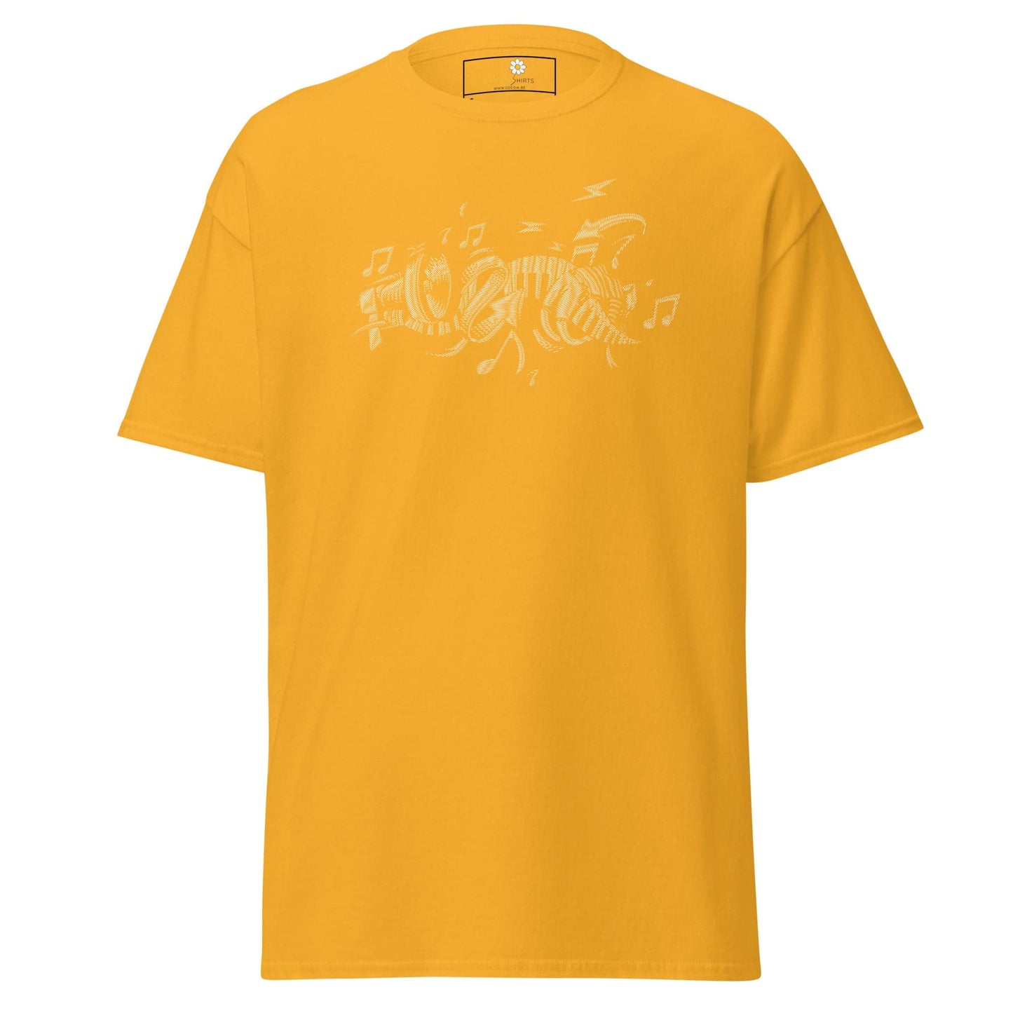 Unisex classic t-shirt - MUSIC INSTRUMENTS - REGULAR - Gold / S