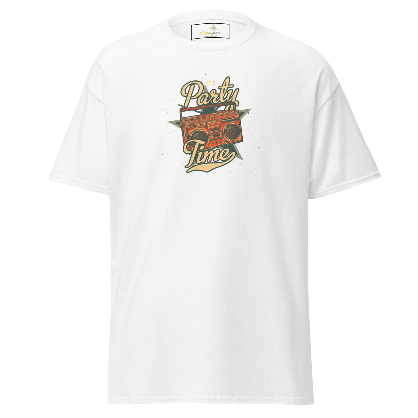 Unisex classic tee - MUSIC PARTY TIME - REGULAR - White / S
