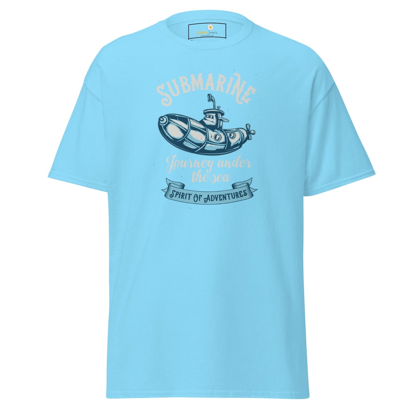 Unisex classic t-shirt - ADVENTURE SUBMARINE JOURNEY - REGULAR - Sky / S