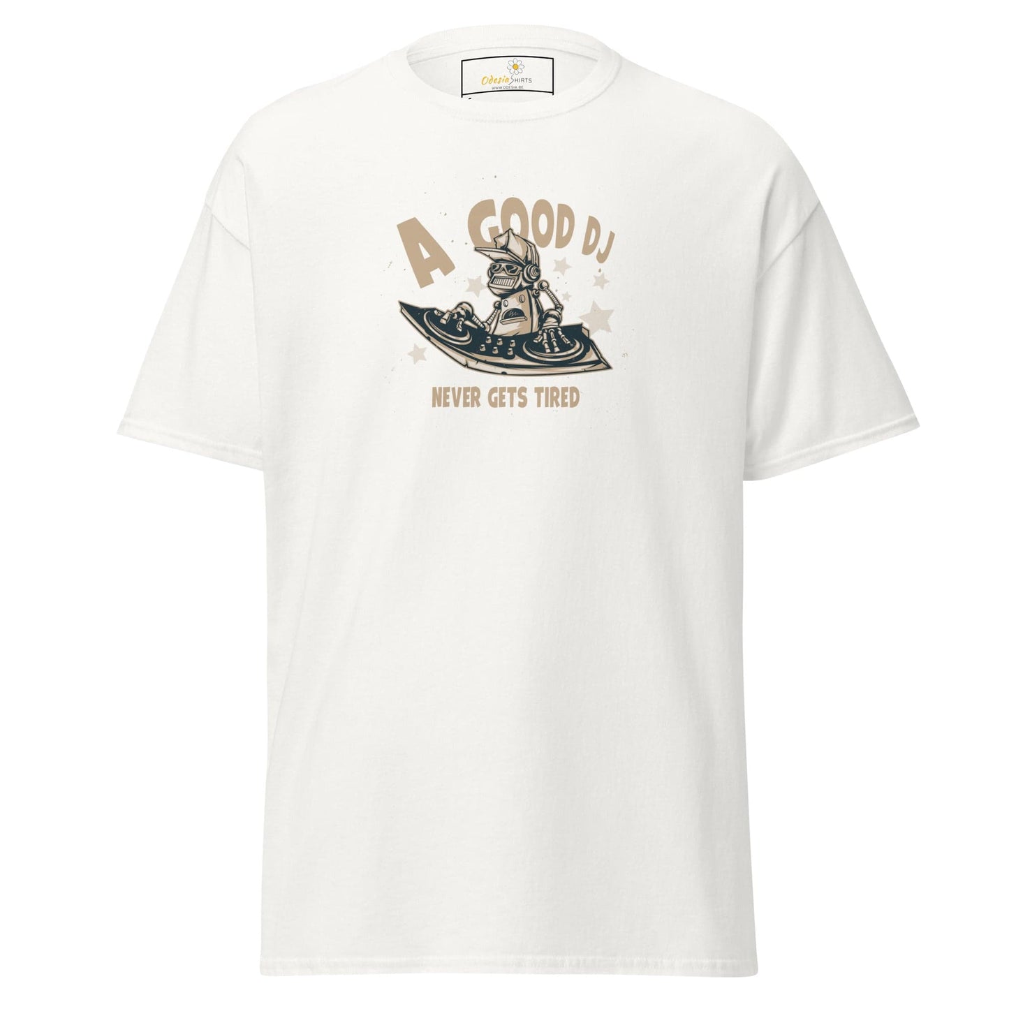 Unisex classic t-shirt - A GOOD DJ NEVER TIRED - REGULAR - White / S
