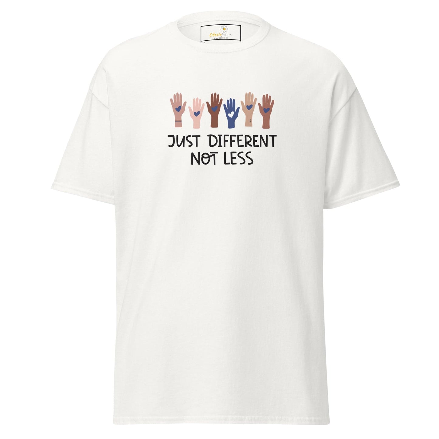Unisex classic t-shirt - TEXT DIFFERENT NOT LESS - REGULAR - White / S