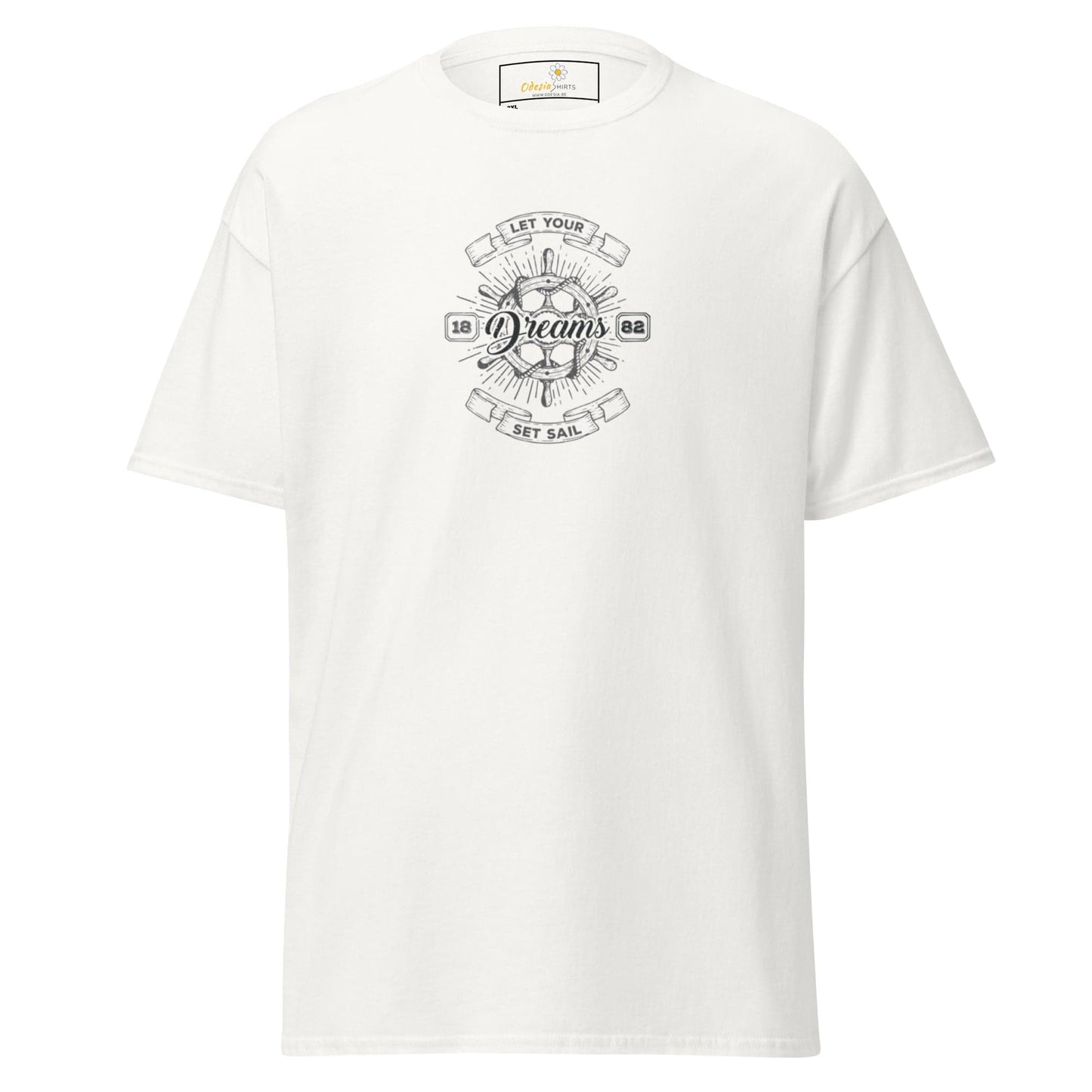 White graphic tee for men and women available in 2XL to 5XL sizes