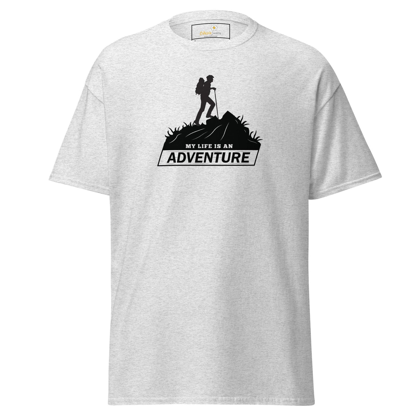 Unisex classic t-shirt - ADVENTURE MOUNTAIN - REGULAR - Ash / S