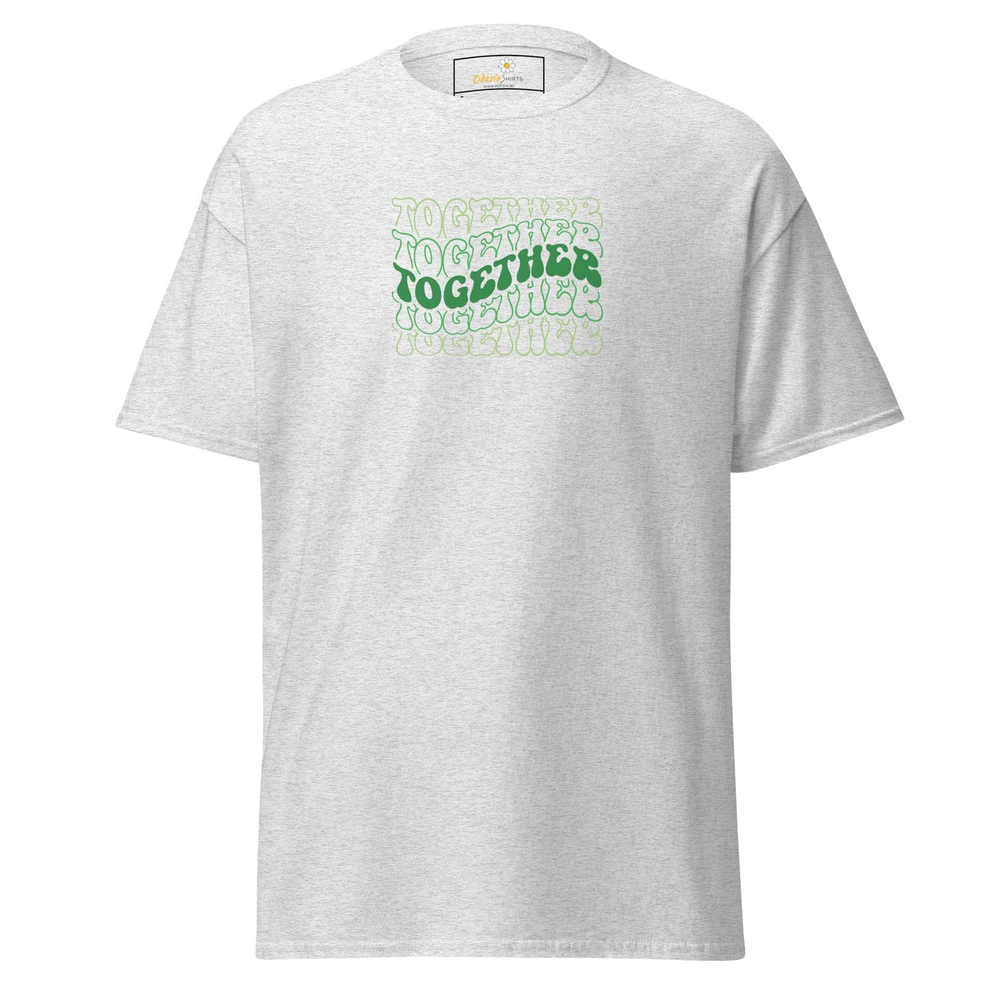 Unisex classic tee - TEXT POSITIVE TOGETHER - REGULAR - Ash / S