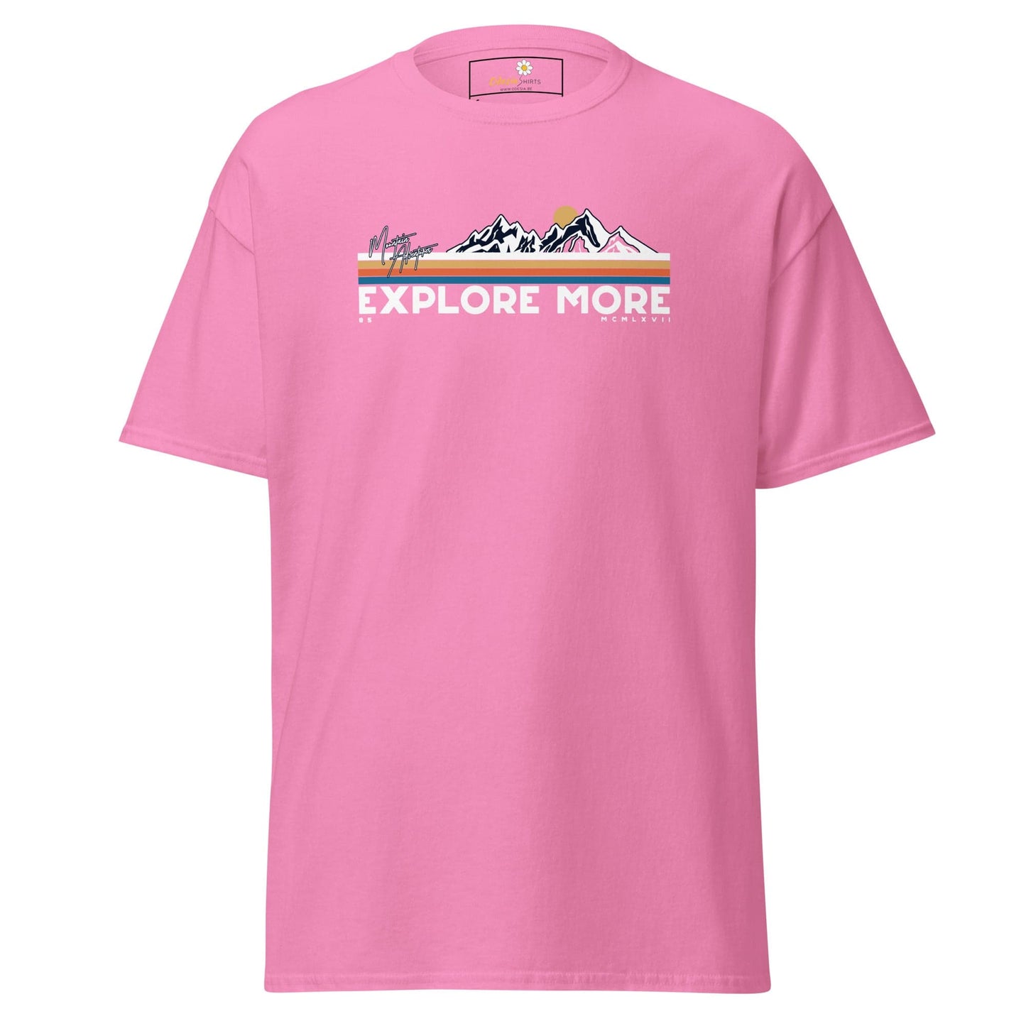 Unisex classic t-shirt - ADVENTURE EXPLORE MORE - REGULAR - Azalea / S