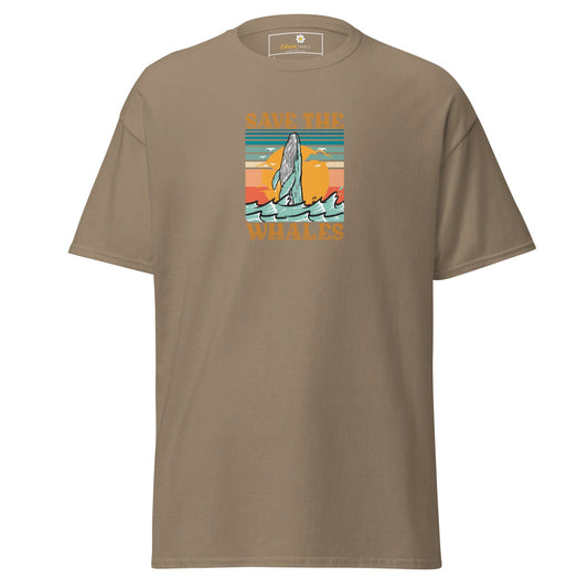 Unisex classic tee - WILD LIFE SAVE THE WHALES - REGULAR - Brown Savana / S