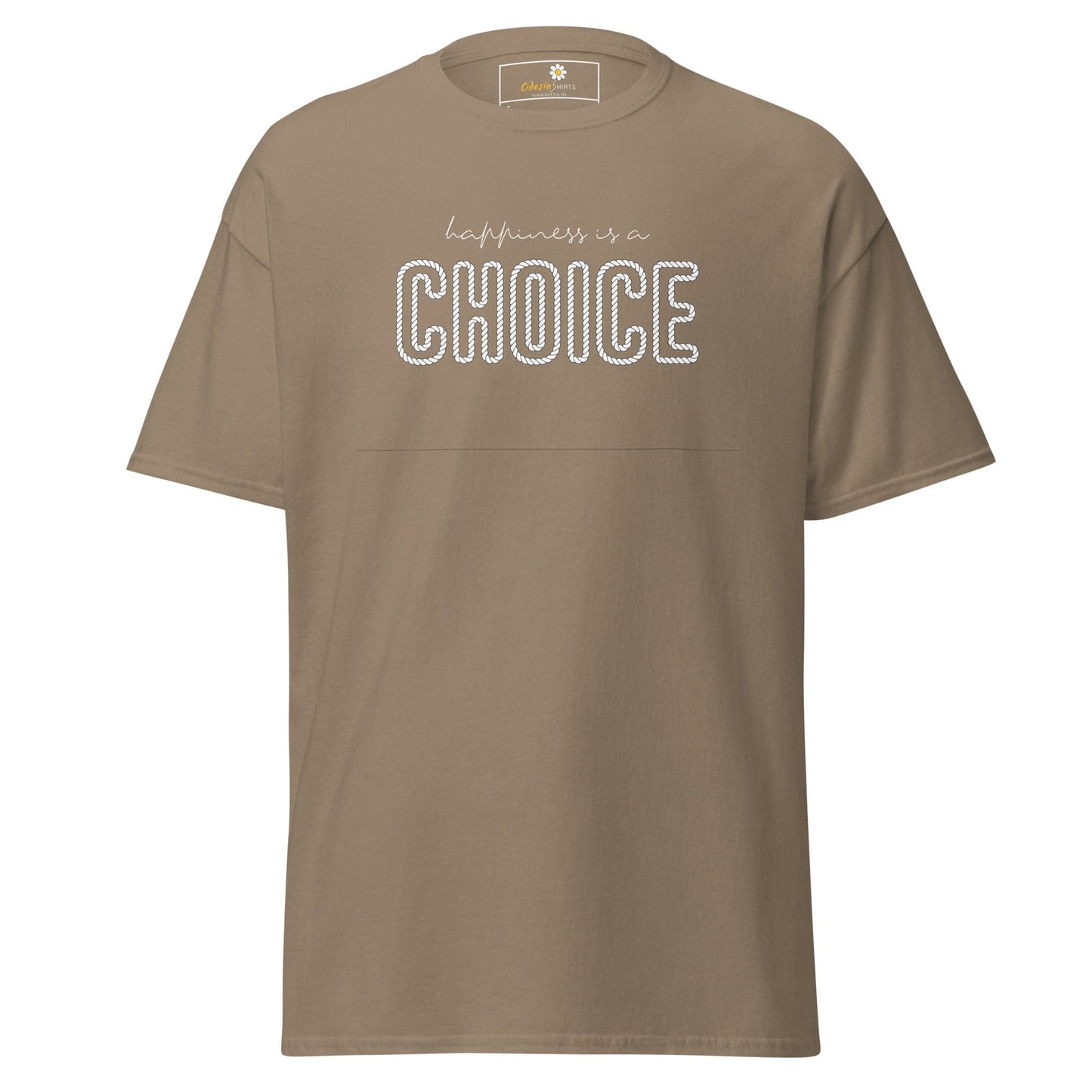 Unisex classic t-shirt - TEST POSITIVE HAPINESS CHOICE - REGULAR - Brown Savana / S