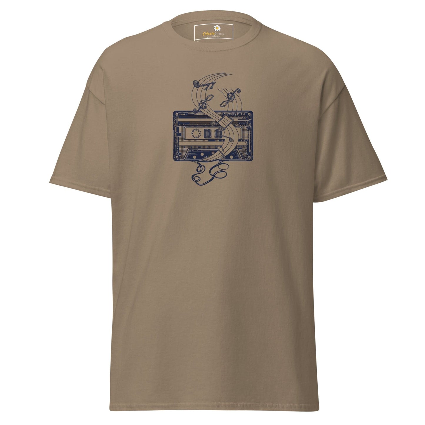 Unisex classic t-shirt - MUSIC TAPE - REGULAR - Brown Savana / S