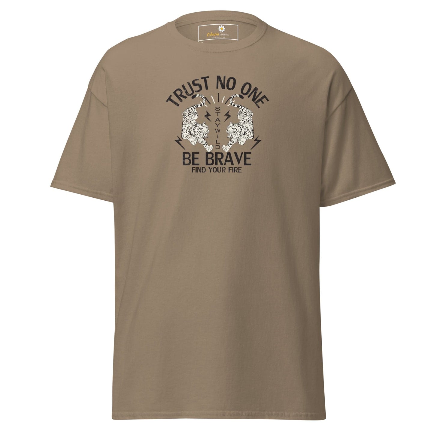 Unisex classic tee - MISC TRUST NO ONE BE BRAVE - REGULAR - Brown Savana / S