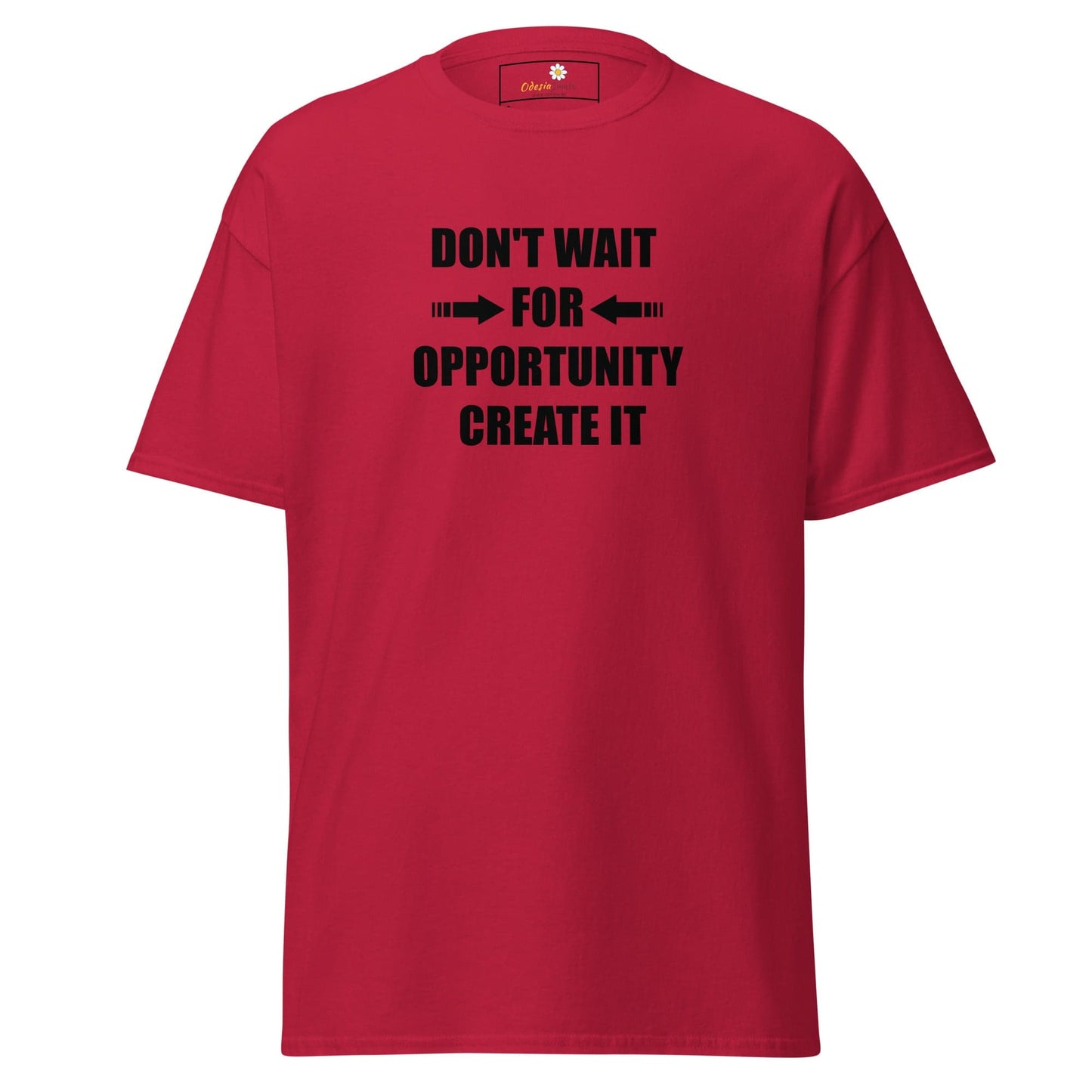 Unisex classic tee - TEXT DONT WAIT OPPORTUNITY - REGULAR - Cardinal / S