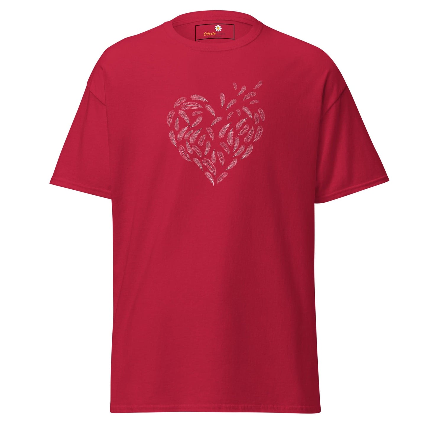 Unisex classic tee - POSITIVE FEATHER HEART - REGULAR - Cardinal / S