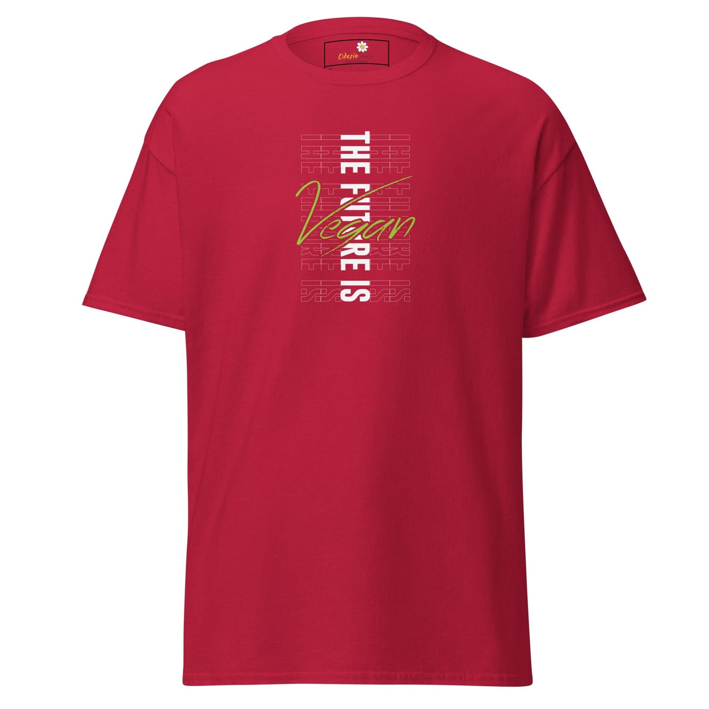 Unisex classic tee - GREEN THE FUTURE IS VEGAN - REGULAR - Cardinal / S