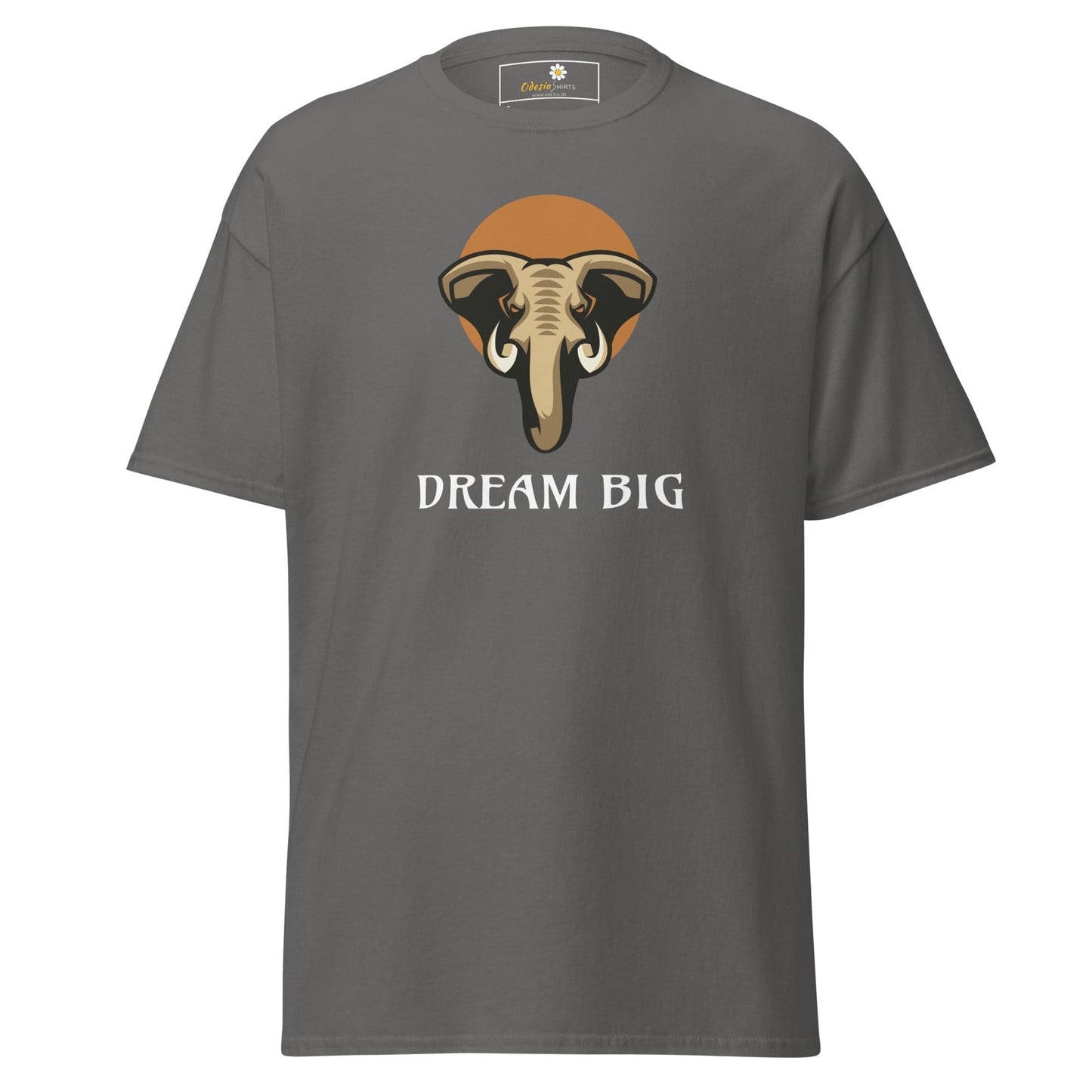 Unisex classic t-shirt - WILD LIFE ELEPHANT DREAM BIG - REGULAR - Charcoal / S