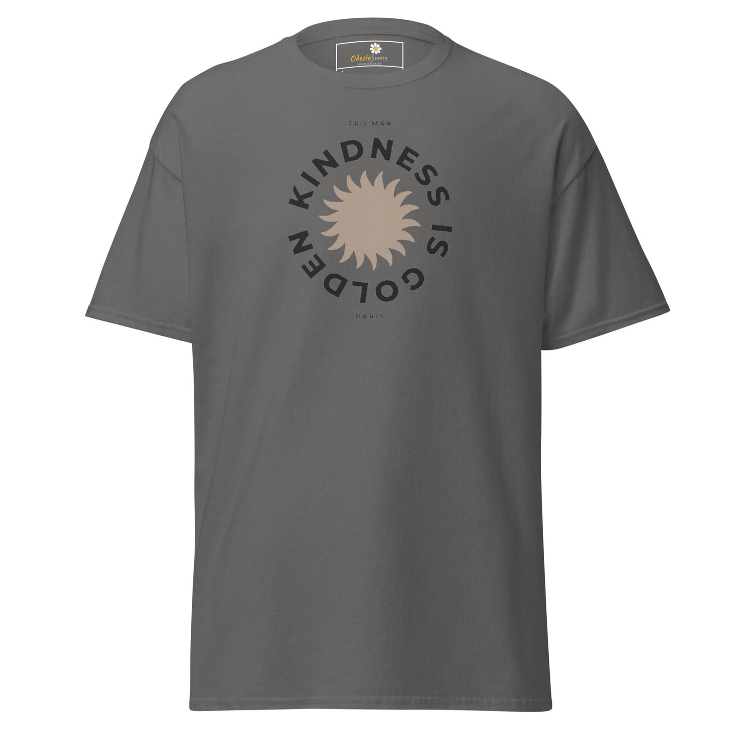 Unisex classic t-shirt - TEXT KINDNESS IS GOLDEN - REGULAR - Charcoal / S