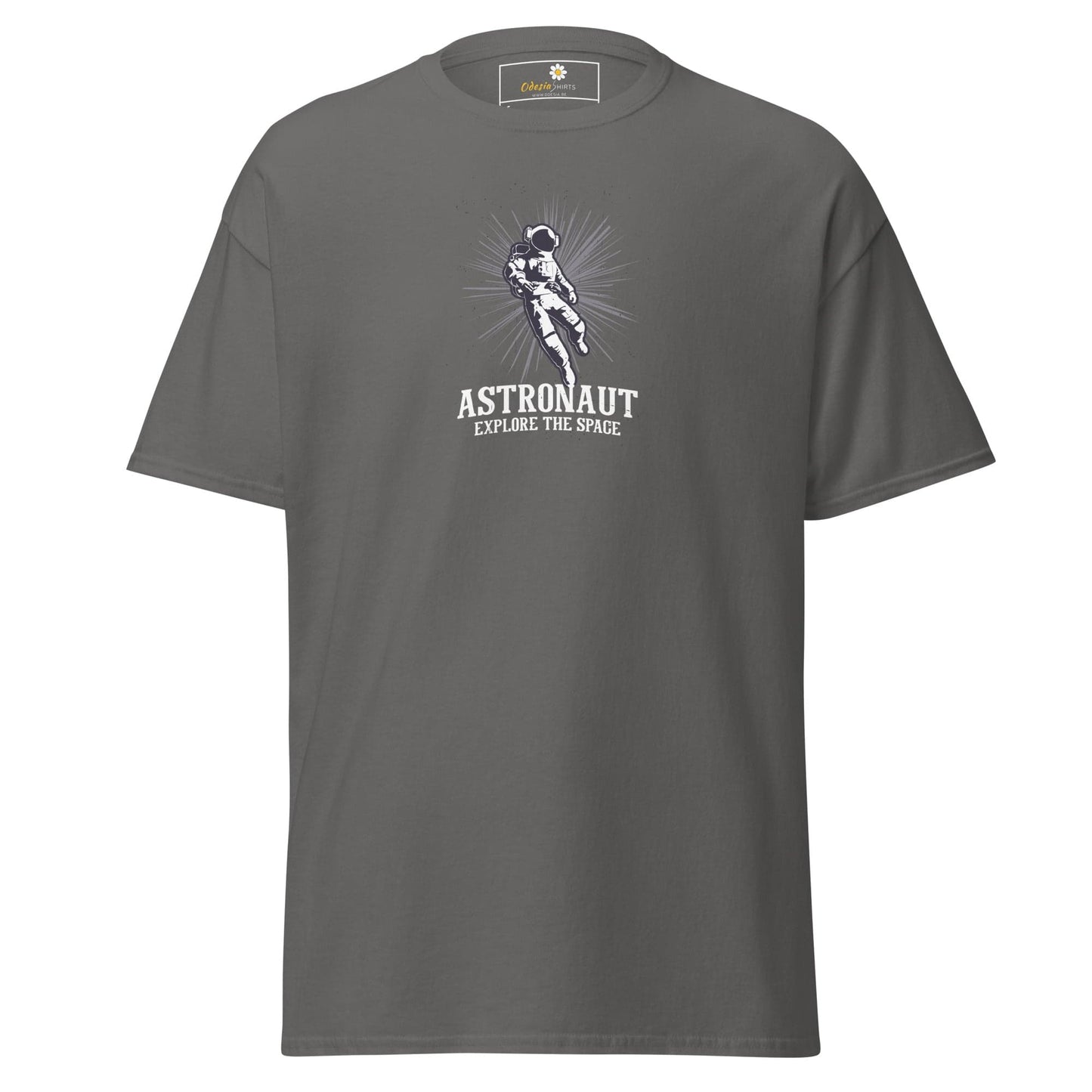 Unisex classic tee - ASTRONAUT EXPLORE SPACE - REGULAR - Charcoal / S
