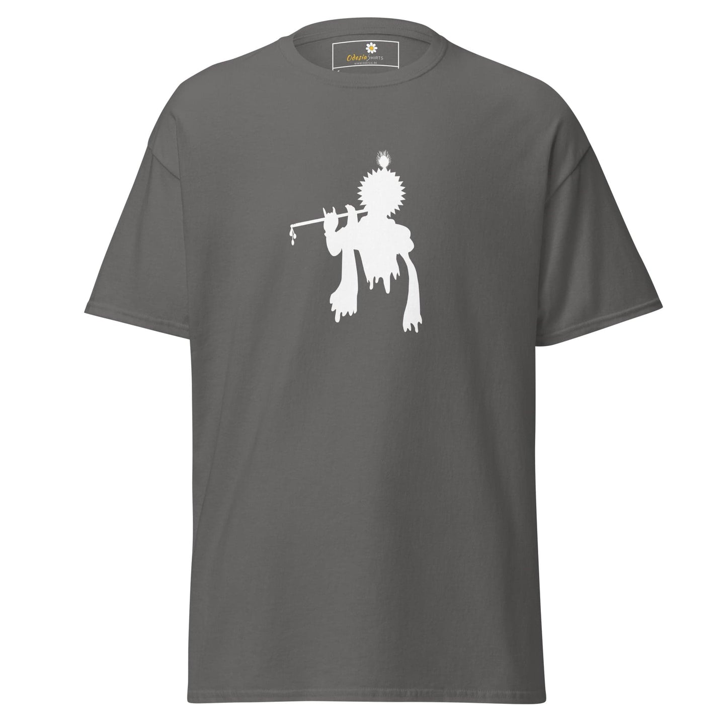 Unisex classic tee - SPIRITUAL KRISHNA’S FLUTE HEAD - REGULAR - Charcoal / S