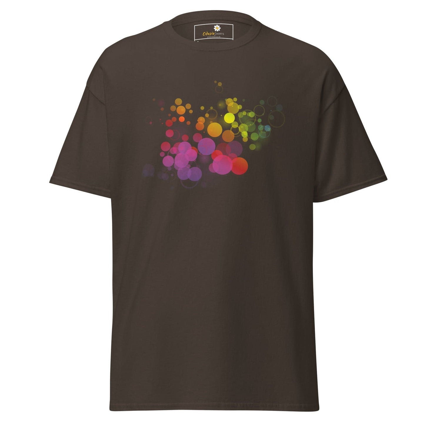 Unisex classic tee - ABSTRACT BUBBLES - REGULAR - Dark Chocolate / S