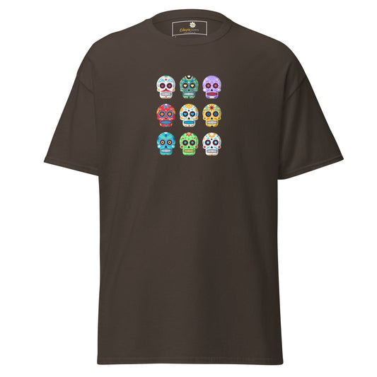 Unisex classic tee - SKULL COLOR SKULLS - REGULAR - Dark Chocolate / S