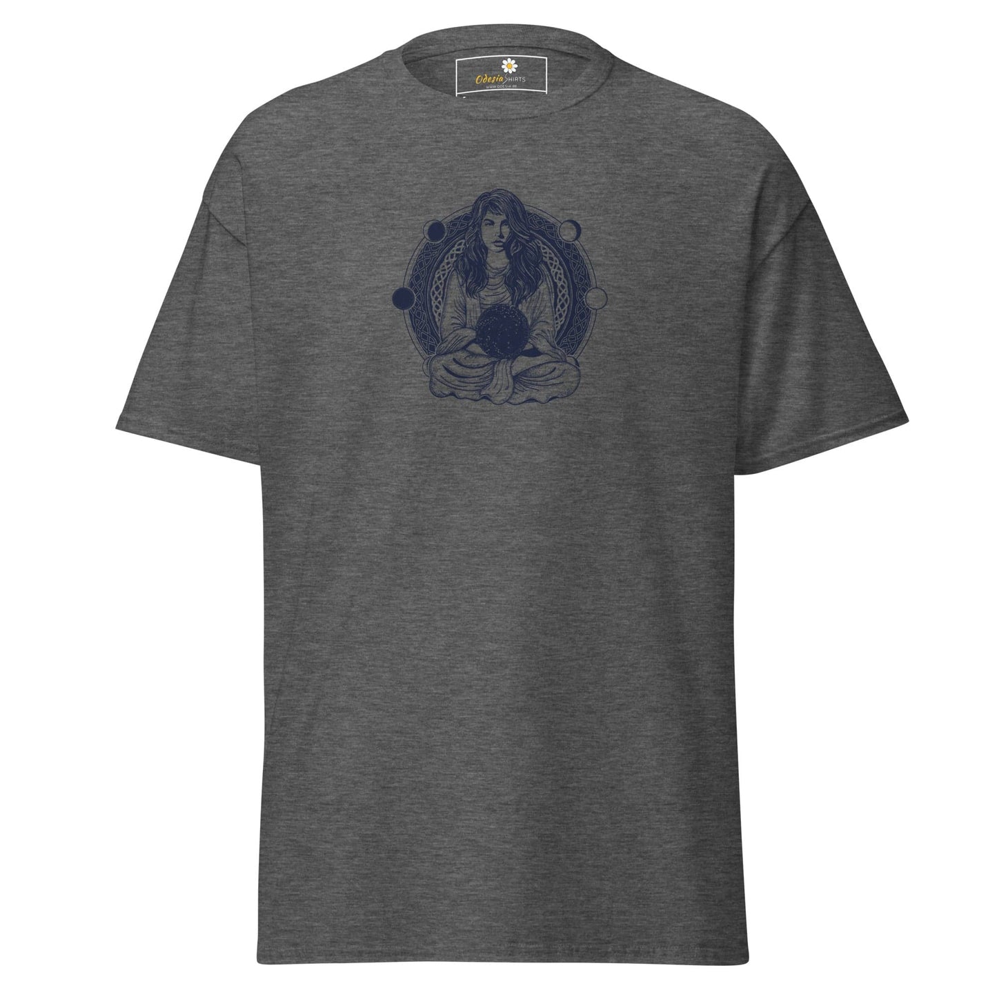 Unisex classic t-shirt - MYSTIC WOMAN MOON - REGULAR - Dark Heather / S
