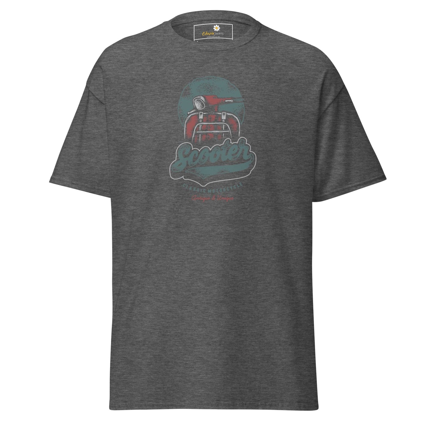 Unisex classic t-shirt - VINTAGE SCOOTER - REGULAR - Dark Heather / S