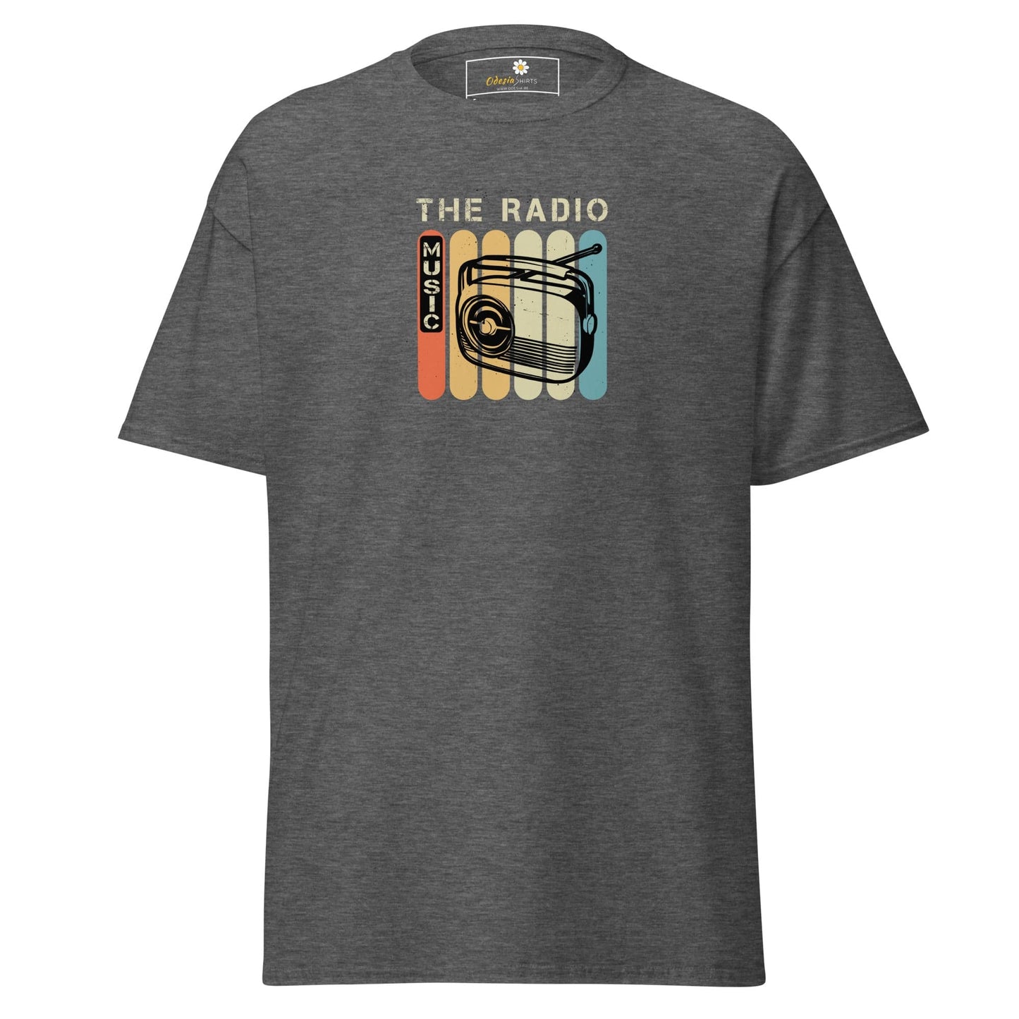 Unisex classic t-shirt - MUSIC THE RADIO - REGULAR - Dark Heather / S