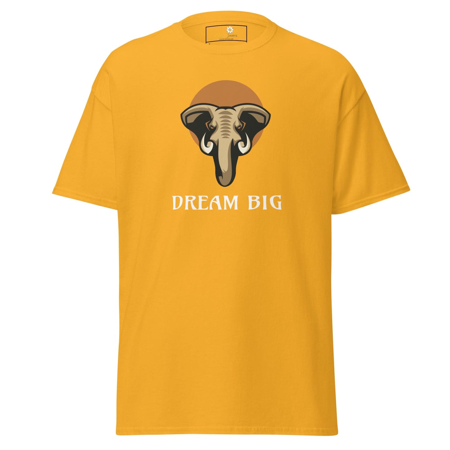 Unisex classic t-shirt - WILD LIFE ELEPHANT DREAM BIG - REGULAR - Gold / S
