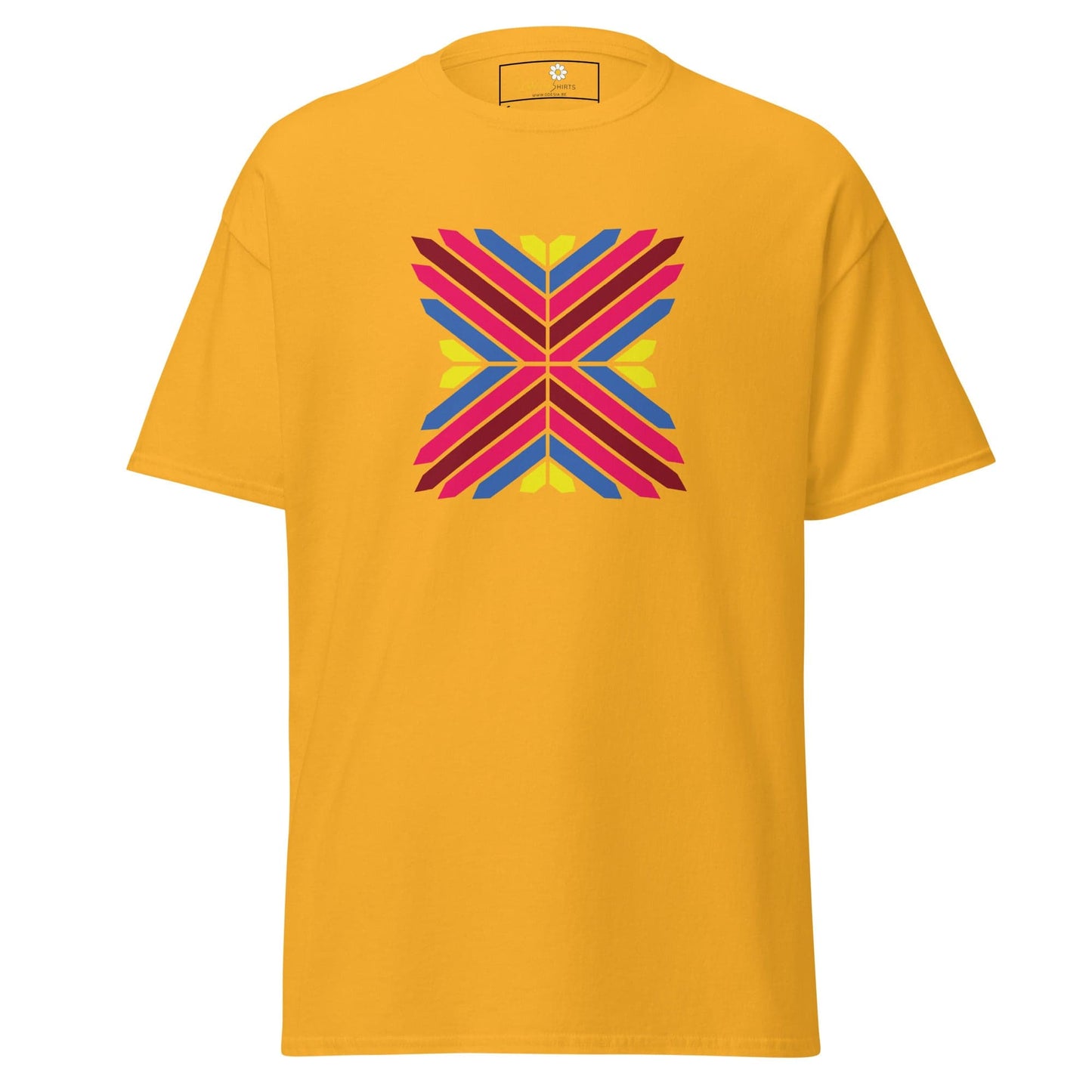 Unisex classic tee - ABSTRACT TRIANGLES - REGULAR - Gold / S