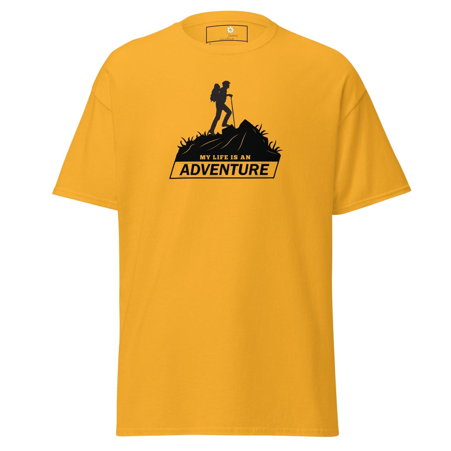 Unisex classic t-shirt - ADVENTURE MOUNTAIN - REGULAR - Gold / S