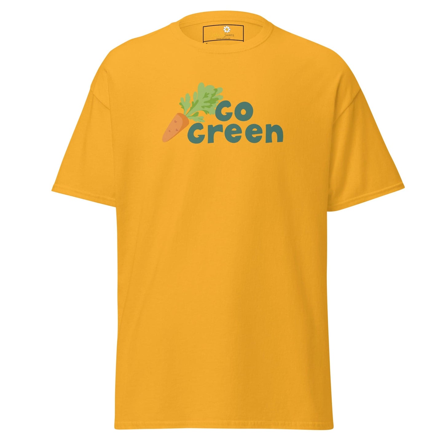 Unisex classic t-shirt - VEGAN GO GREEN - REGULAR - Gold / S