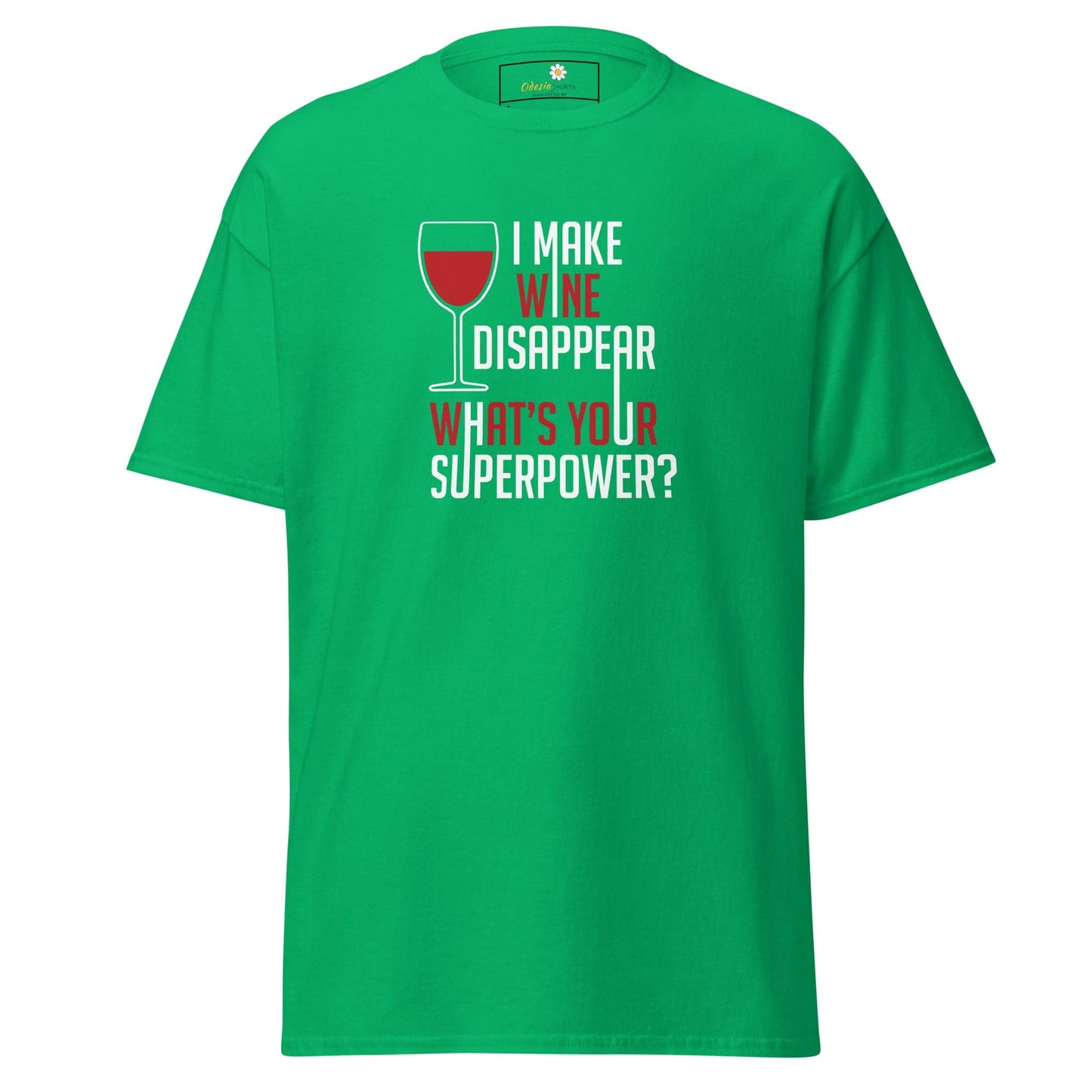 Unisex classic t-shirt - FUN WINE DISSAPEAR - REGULAR - Irish Green / S