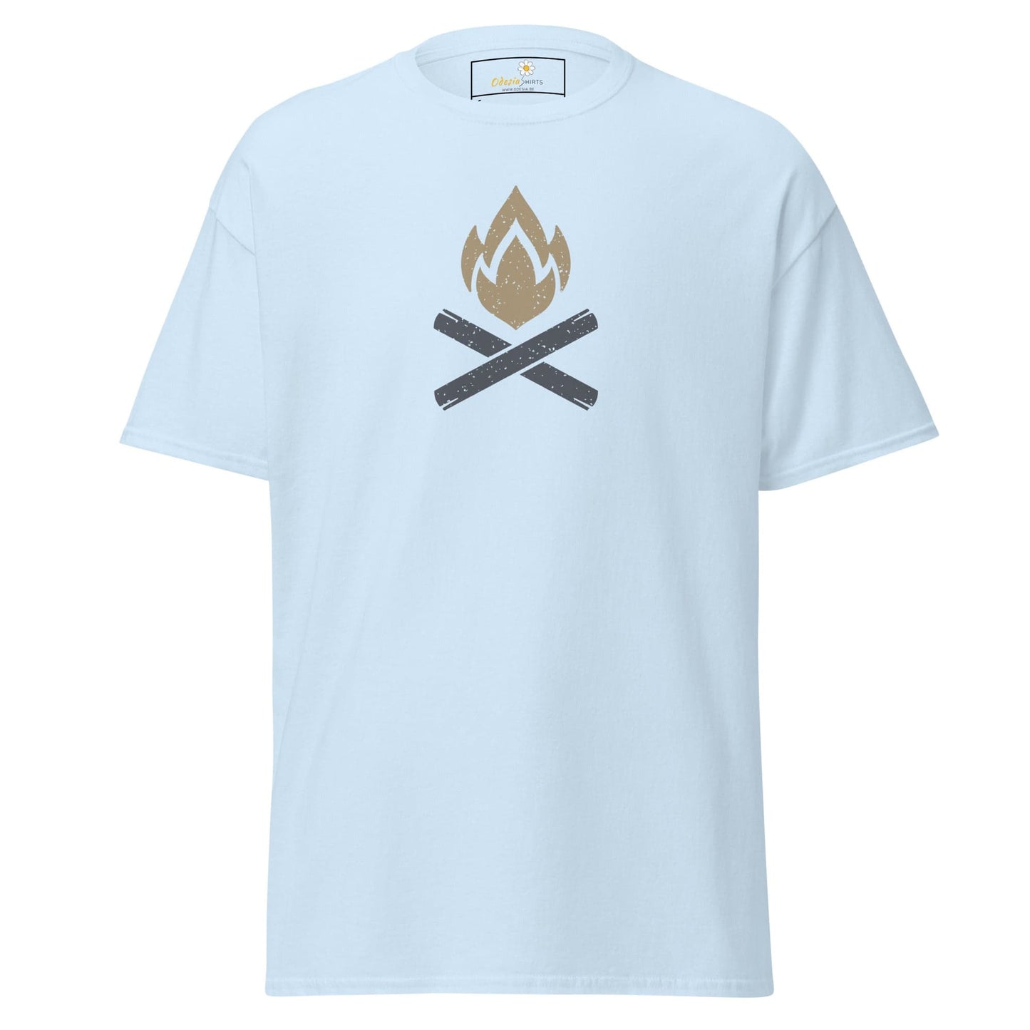 Unisex classic tee - ADVENTURE CAMP FIRE - REGULAR - Light Blue / S