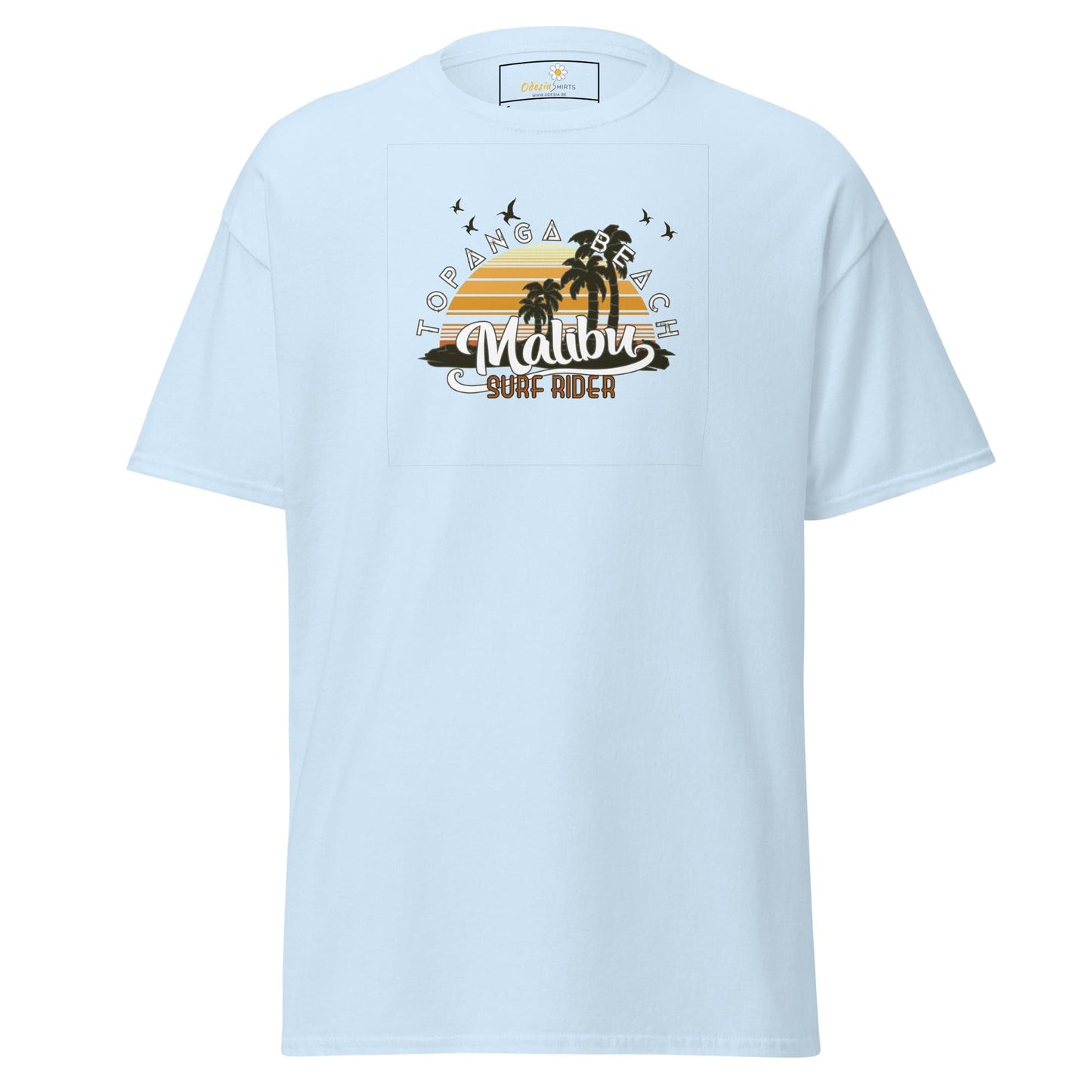 Unisex classic t-shirt - SUMMER MALIBU SURF RIDER - REGULAR - Light Blue / S