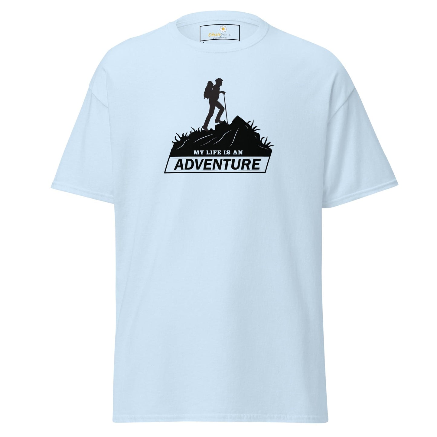 Unisex classic t-shirt - ADVENTURE MOUNTAIN - REGULAR - Light Blue / S