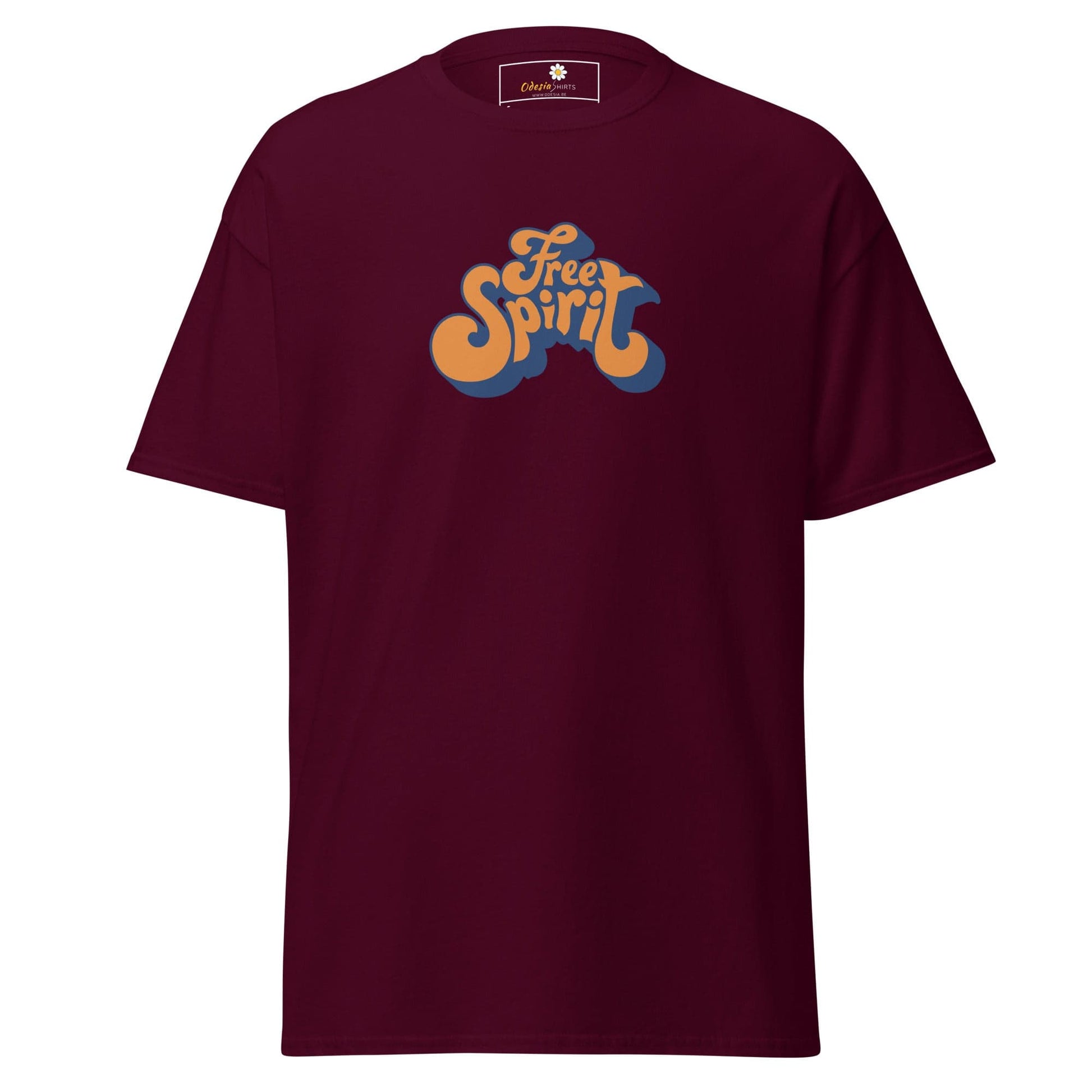Unisex classic tee - TEXT MISC FREE SPIRIT - REGULAR - Maroon / S