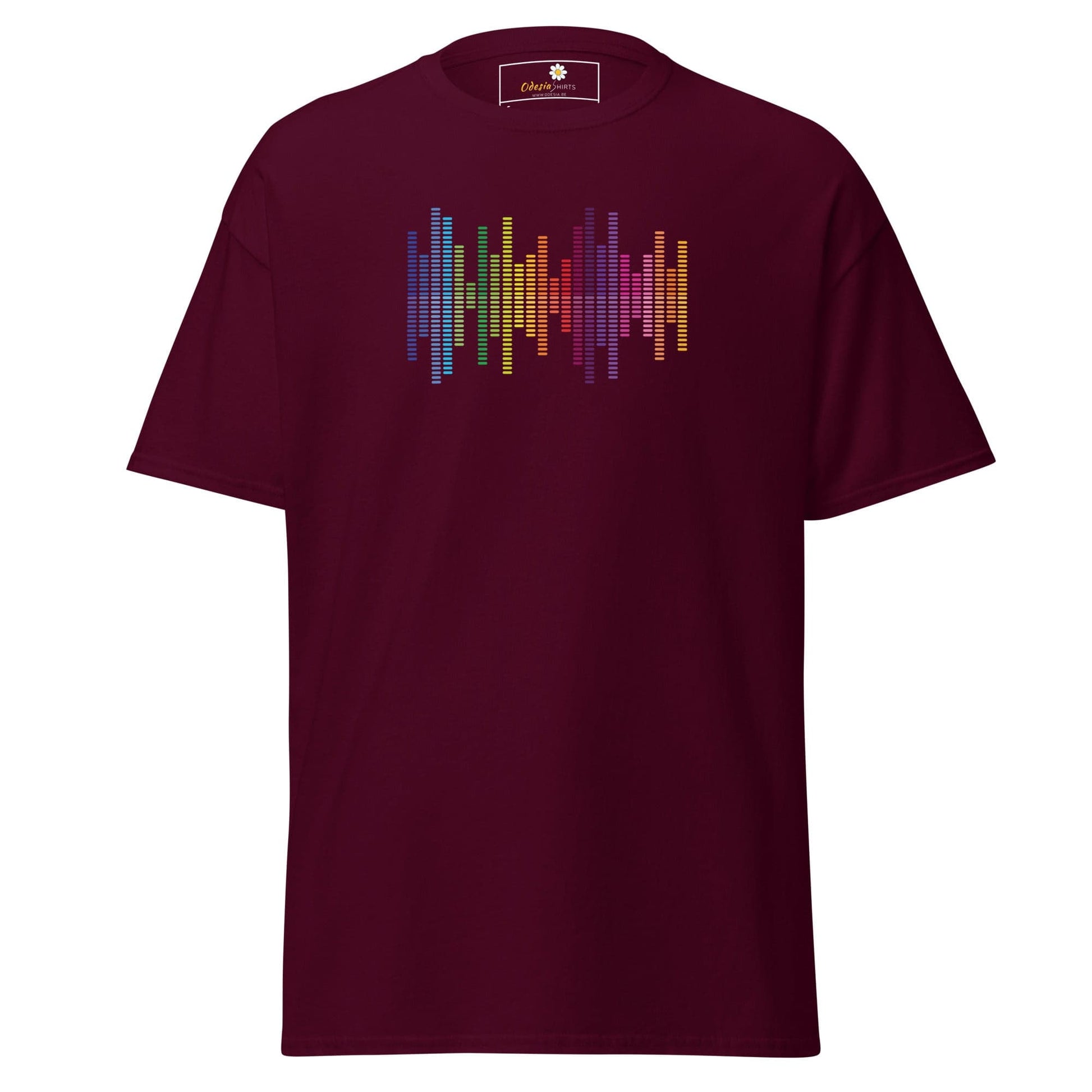 Unisex classic tee - MUSIC AUDIO SPECTRUM - REGULAR - Maroon / S