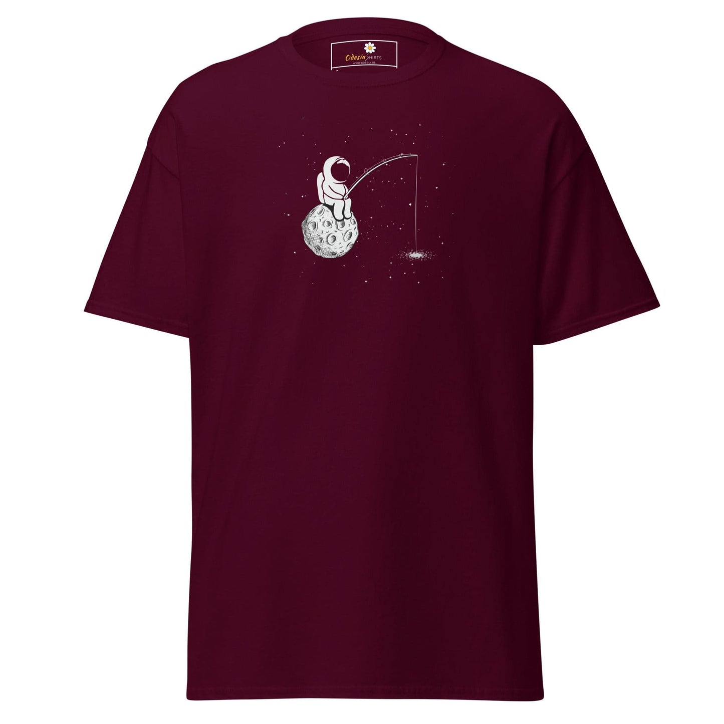 Unisex classic t-shirt - ASTRONAUT FISHING - REGULAR - Maroon / S