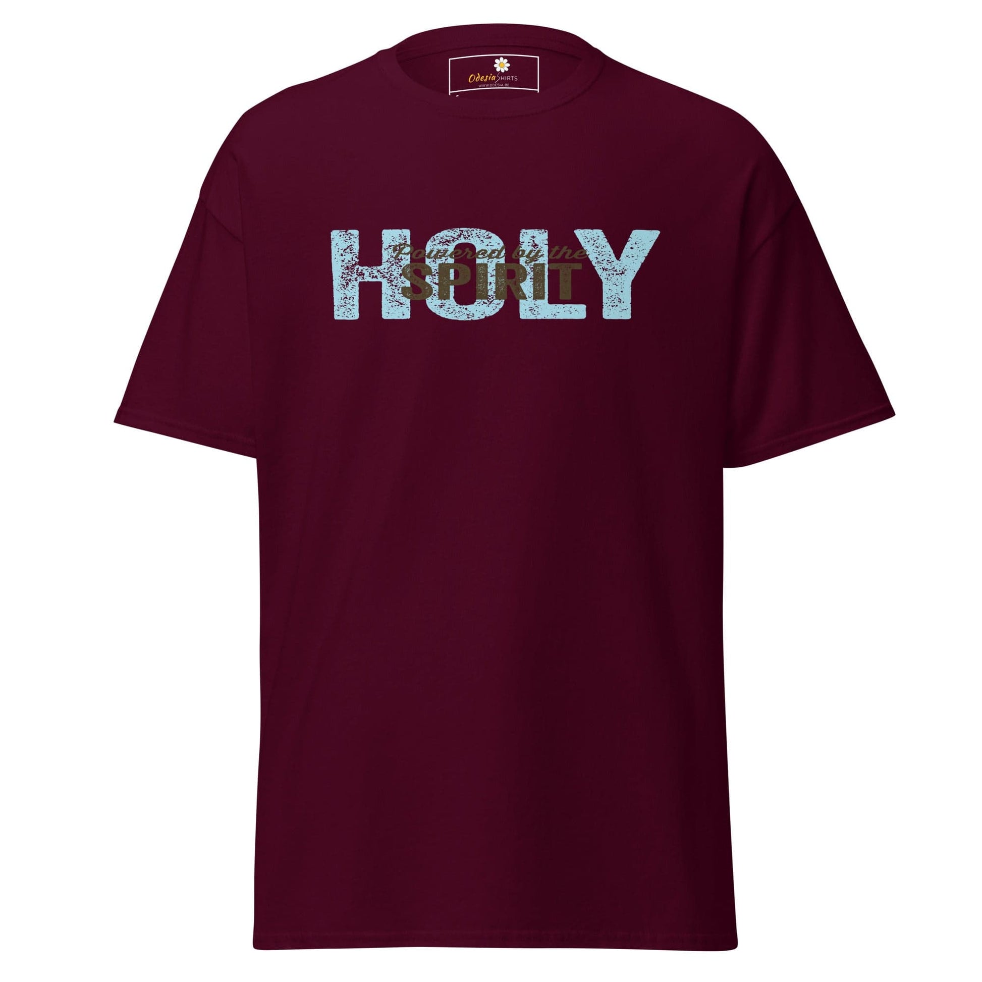 Unisex classic tee - SPIRITUAL POWERED HOLY SPIRIT - REGULAR - Maroon / S