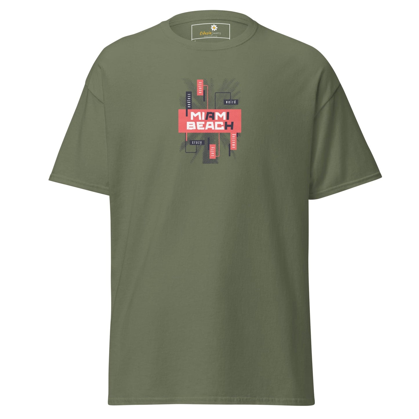 Unisex classic tee - COUNTRY SUMMER MIAMI BEACH - REGULAR - Military Green / S
