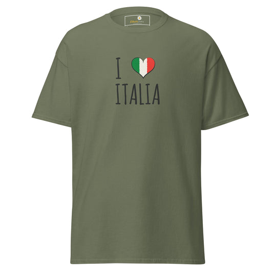 Unisex classic tee - COUNTRY I LOVE ITALY - REGULAR - Military Green / S