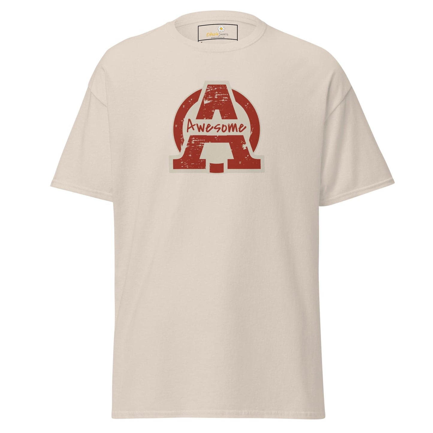 Unisex classic t-shirt - TEXT AWESOME - REGULAR - Natural / S