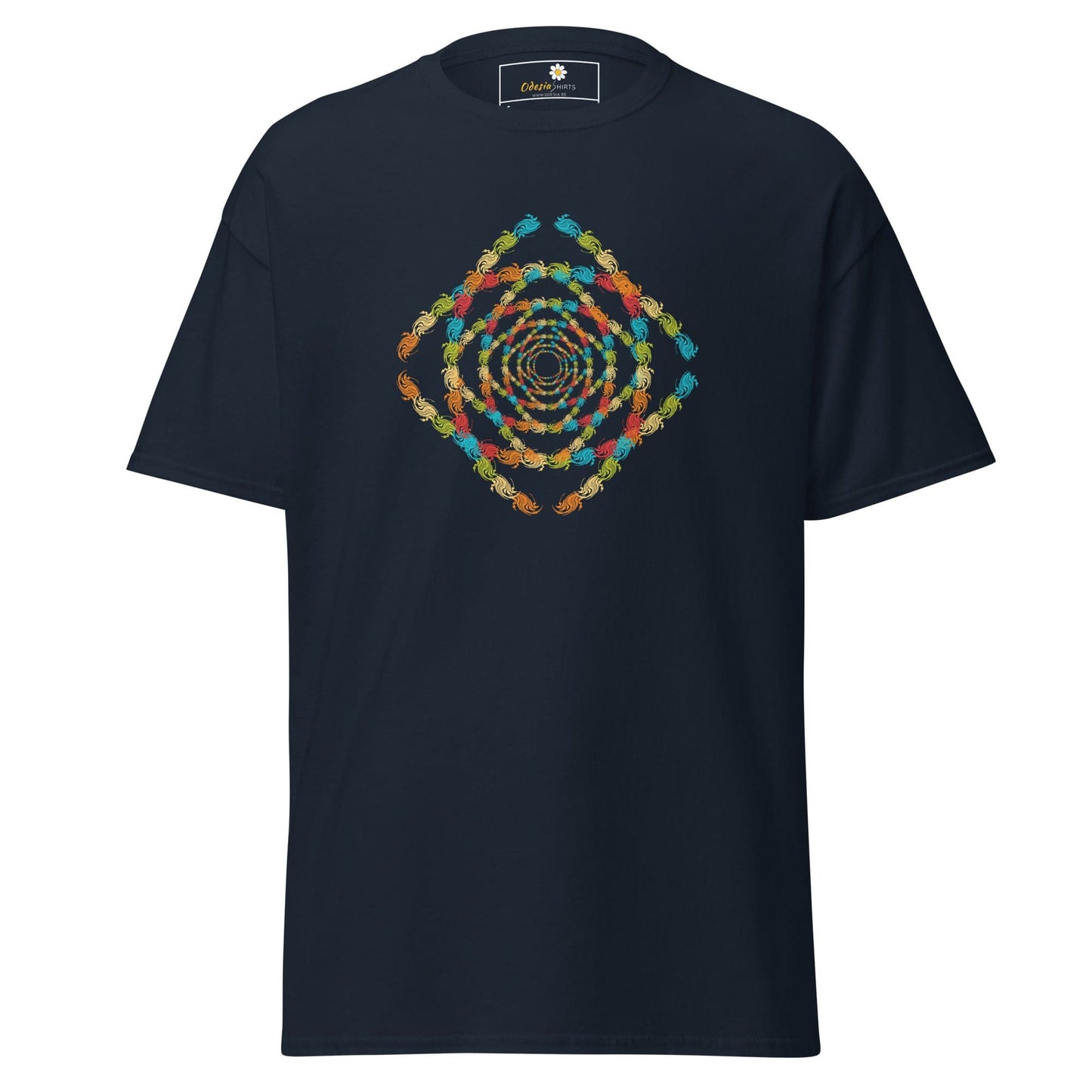 Unisex classic tee - ABSTRACT MISC SQUARE TUNNEL - REGULAR - Navy / S