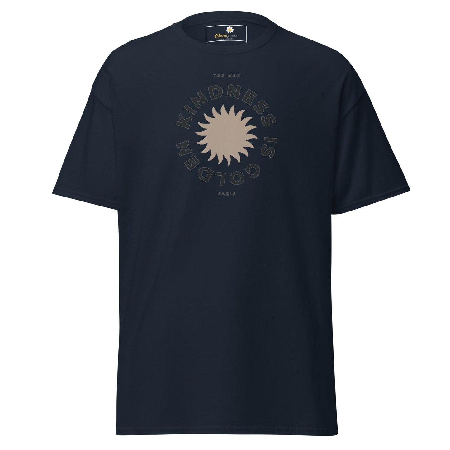 Unisex classic t-shirt - TEXT KINDNESS IS GOLDEN - REGULAR - Navy / S