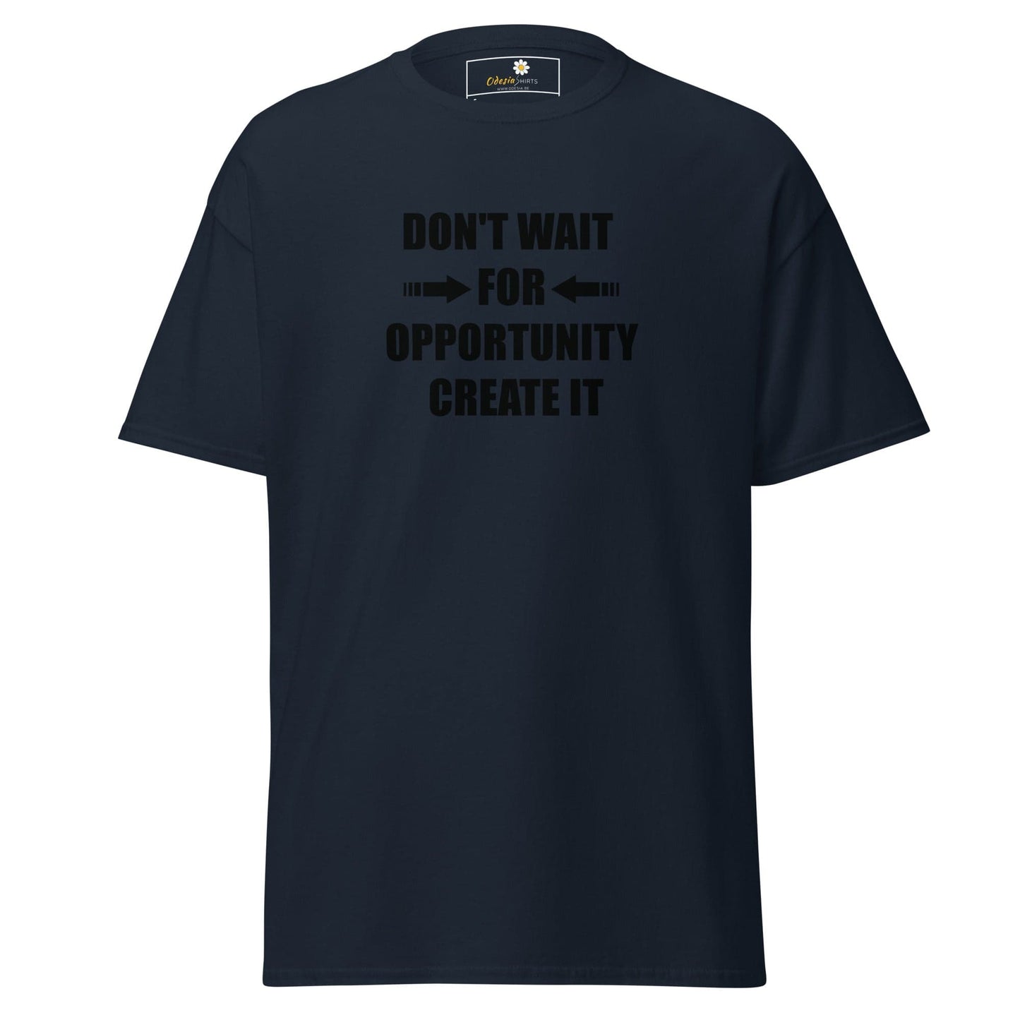 Unisex classic tee - TEXT DONT WAIT OPPORTUNITY - REGULAR - Navy / S