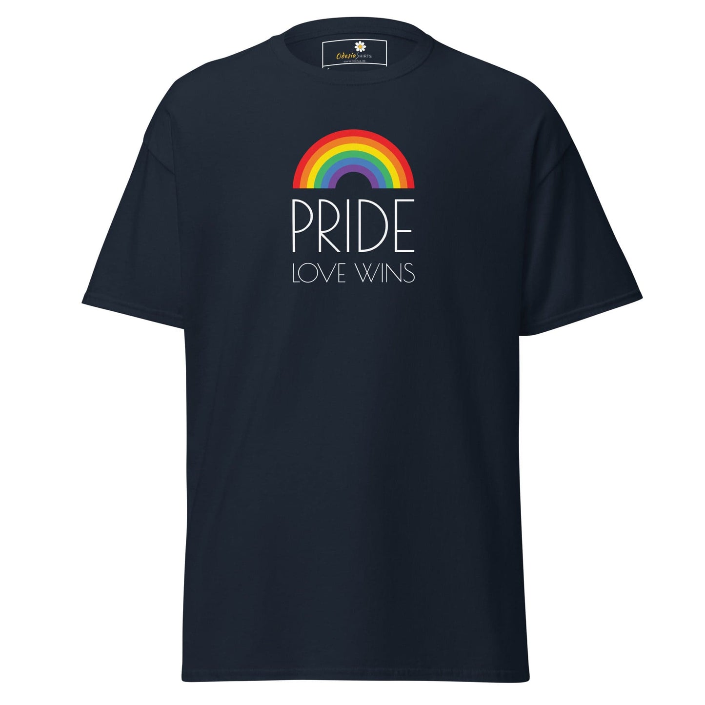 Unisex classic t-shirt - LGBTQ PRIDE LOVE WINS - REGULAR - Navy / S