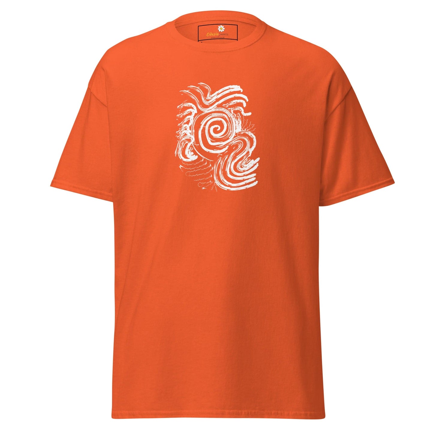 Unisex classic tee - ABSTRACT SUNLIGHT WAVES - REGULAR - Orange / S