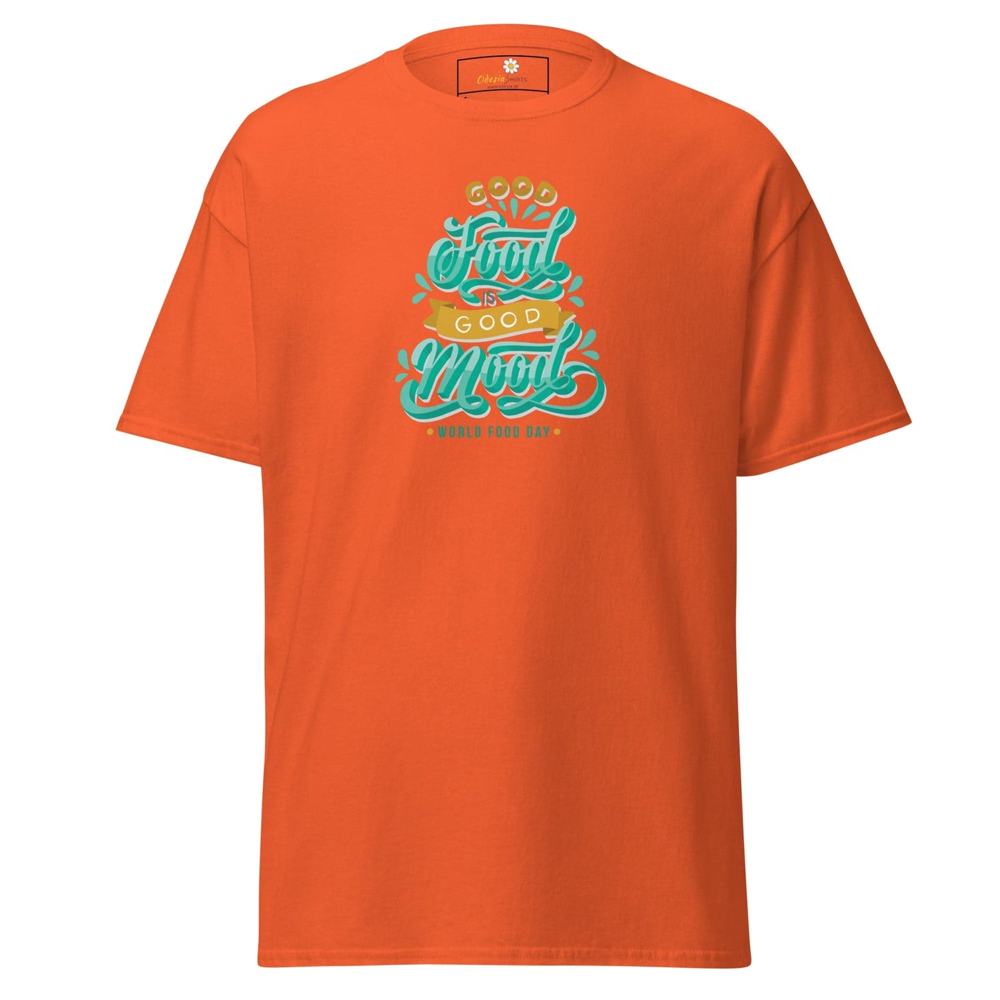 Unisex classic t-shirt - MISC GOOD FOOD GOOD MOOD - REGULAR - Orange / S