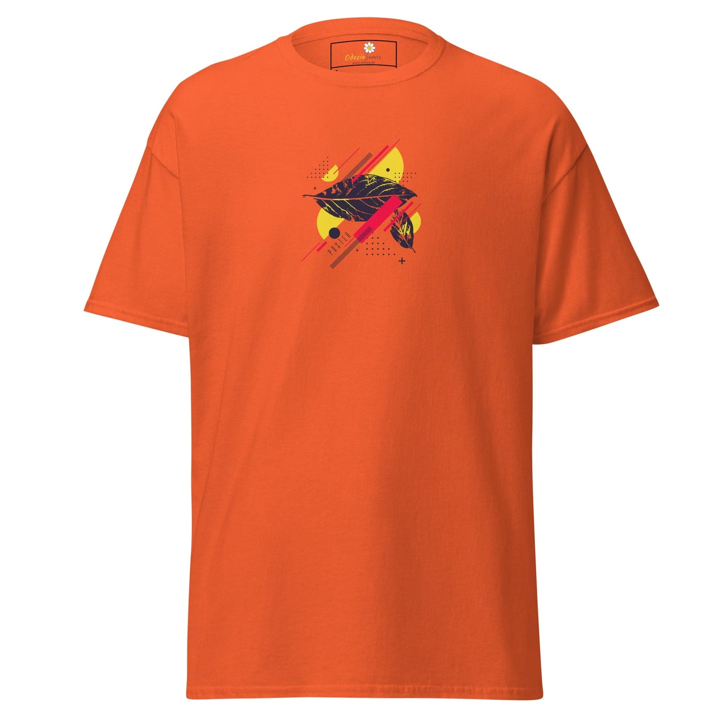 Unisex classic t-shirt - ABSTRACT SHAPES - REGULAR - Orange / S