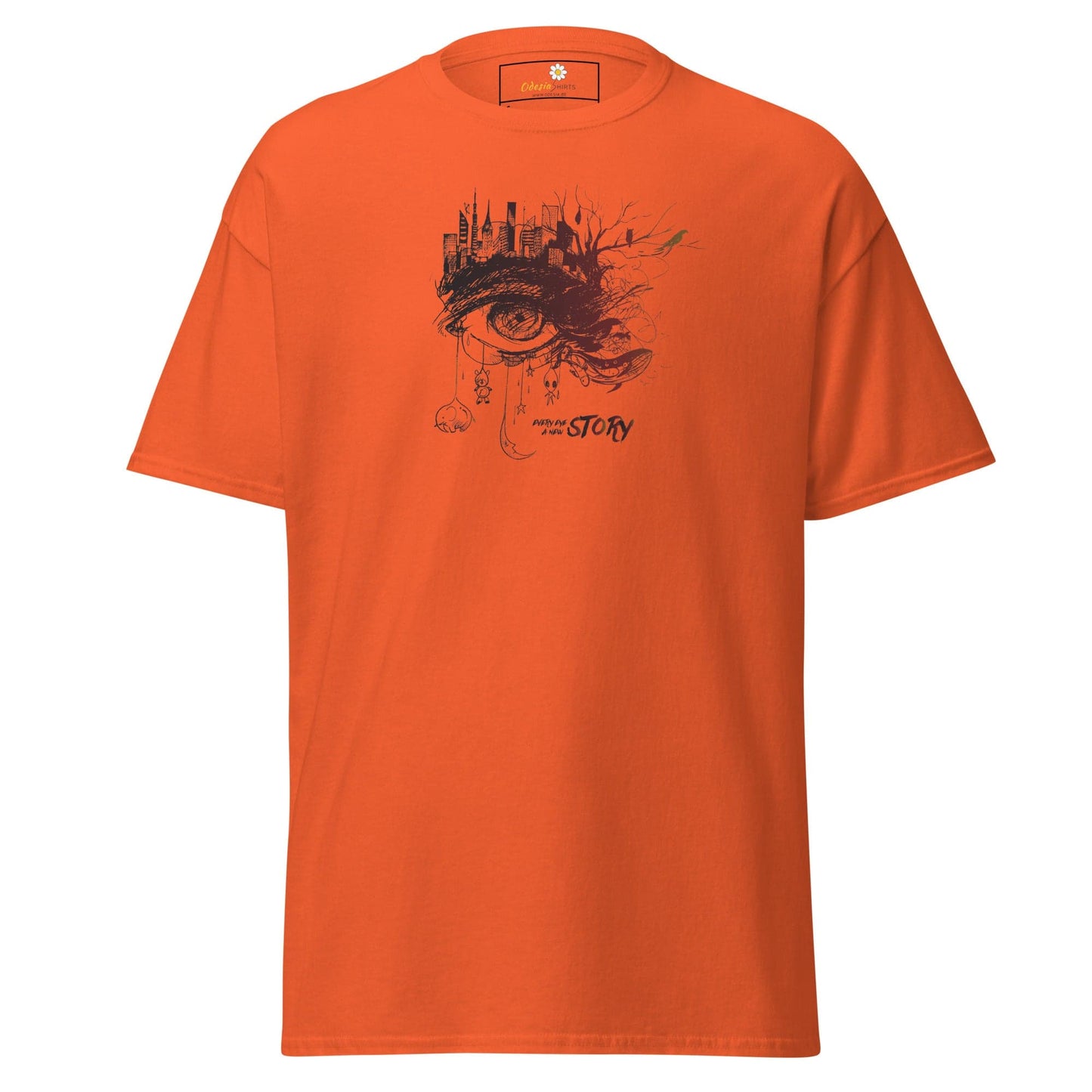 Unisex classic t-shirt - FANTASY EYE STORY - REGULAR - Orange / S