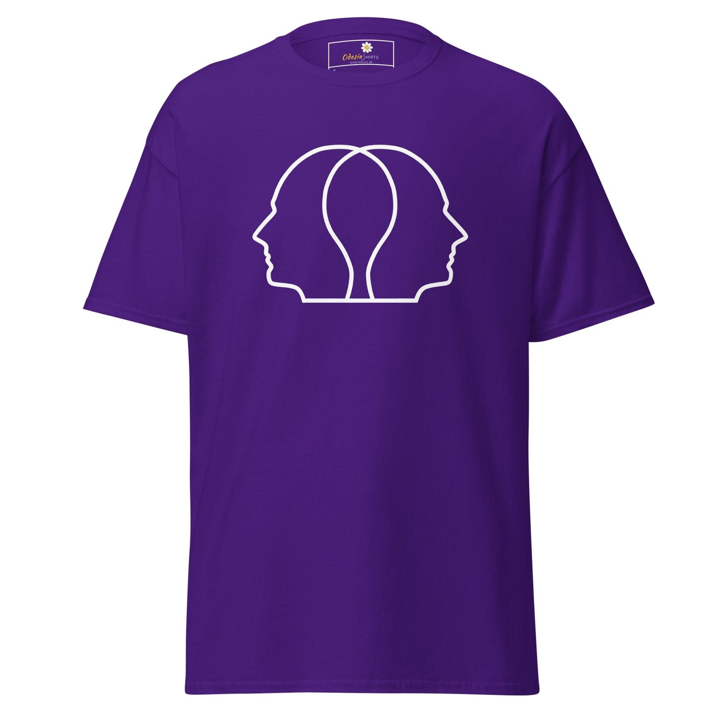 Unisex classic tee - ABSTRACT HEAD FULL - REGULAR - Purple / S