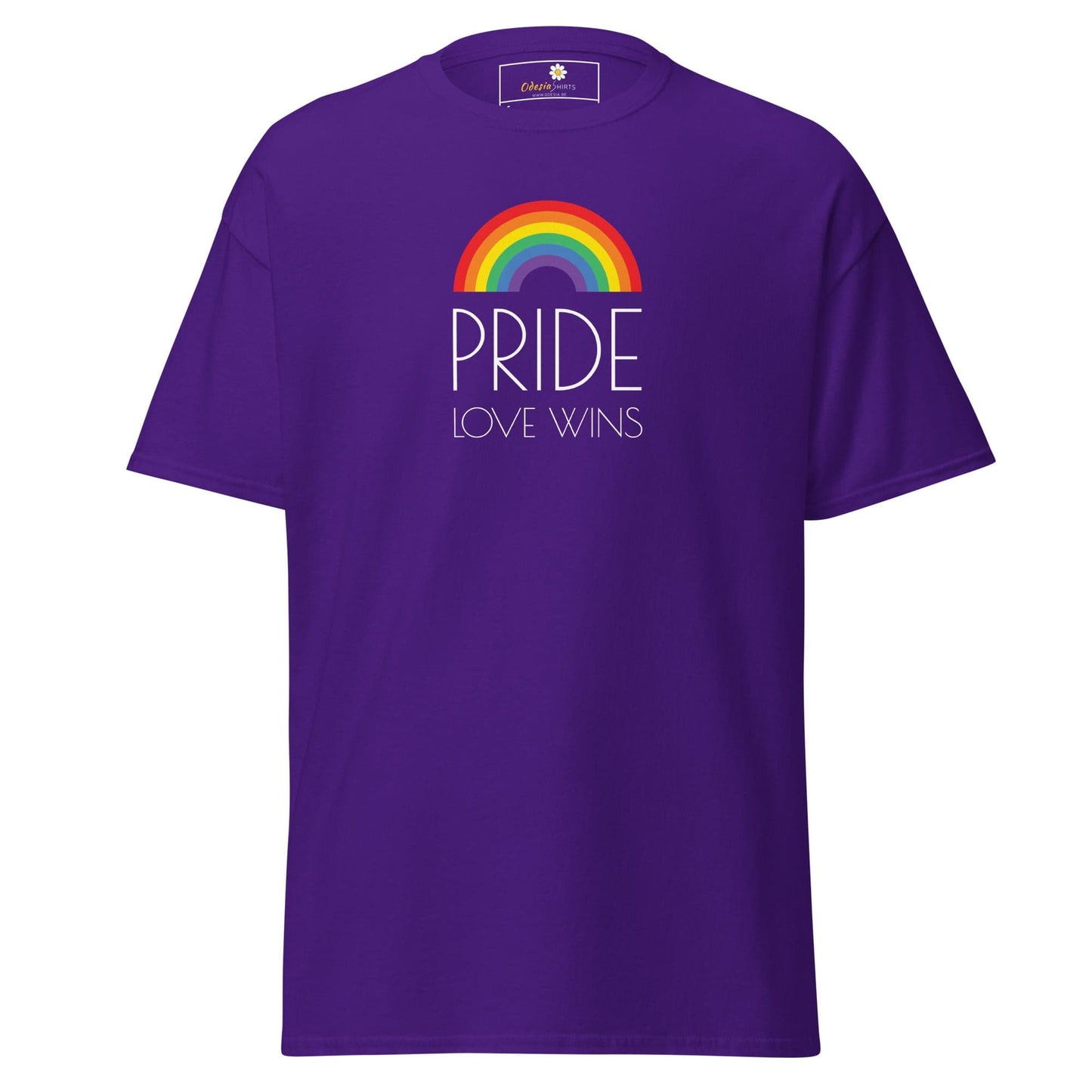 Unisex classic t-shirt - LGBTQ PRIDE LOVE WINS - REGULAR - Purple / S